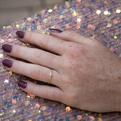 Aubergine glitter nail wrap
