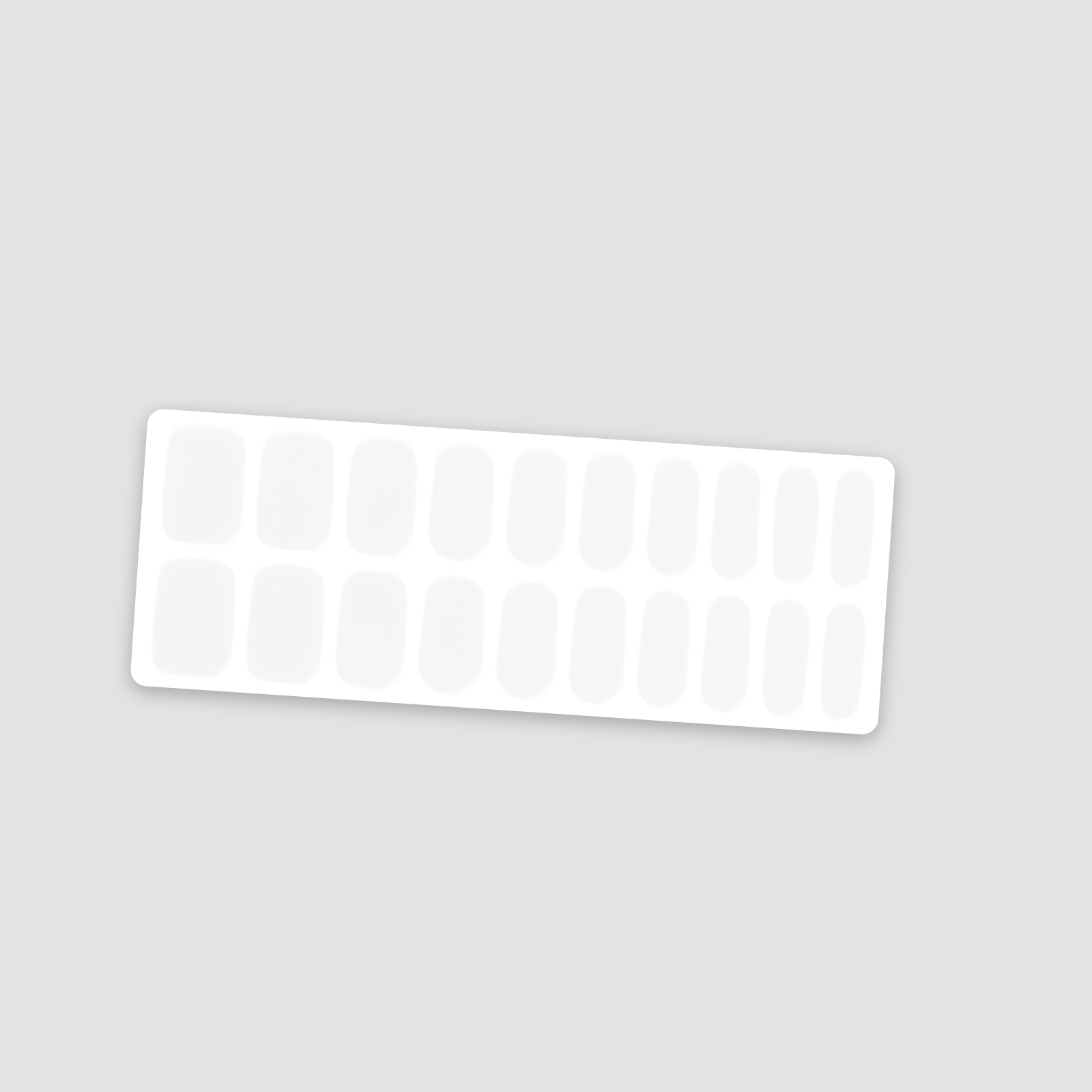 20 gel nail stickers White Wose op een strip