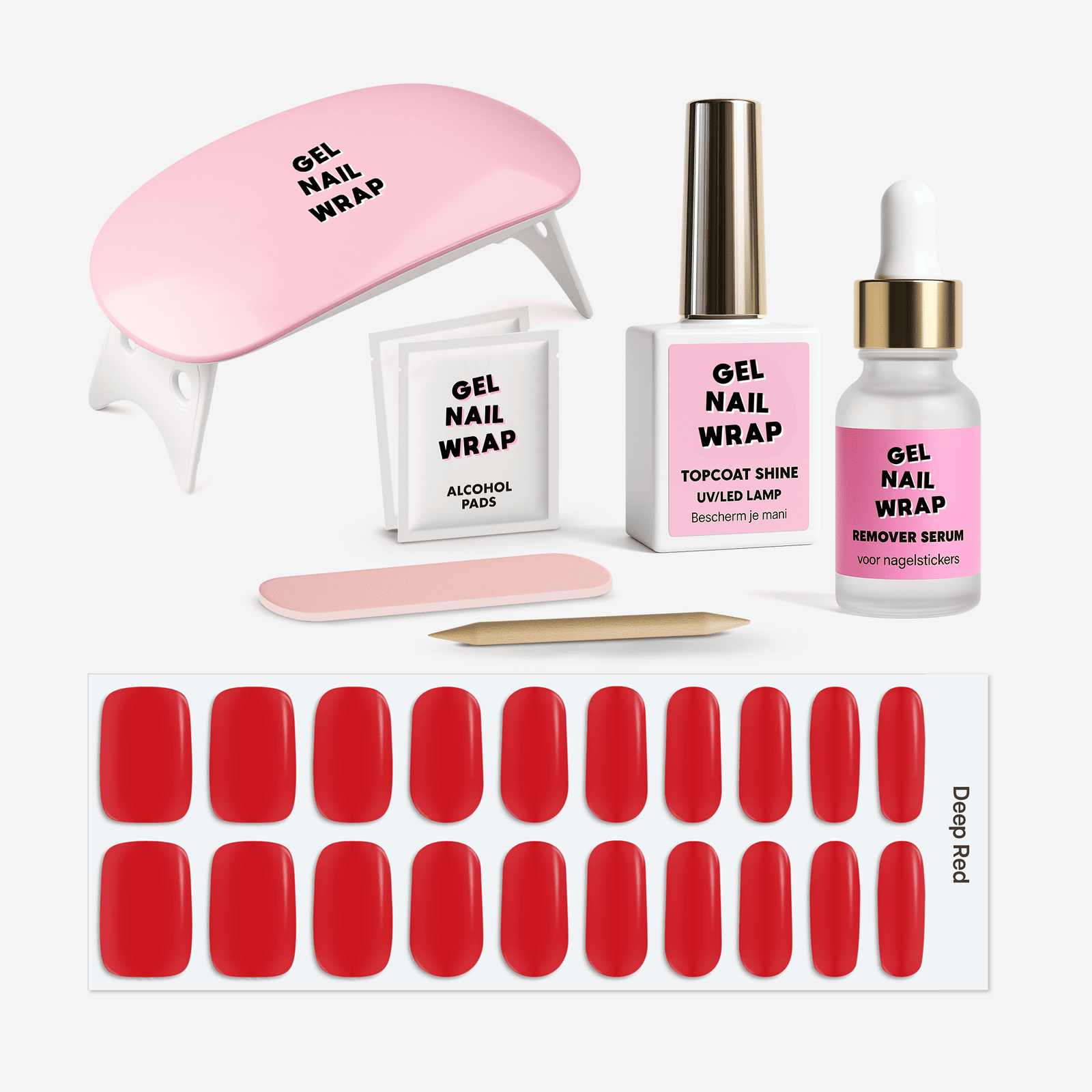 Miss Jules - Gel Nagelstickers Starterset Deep Red