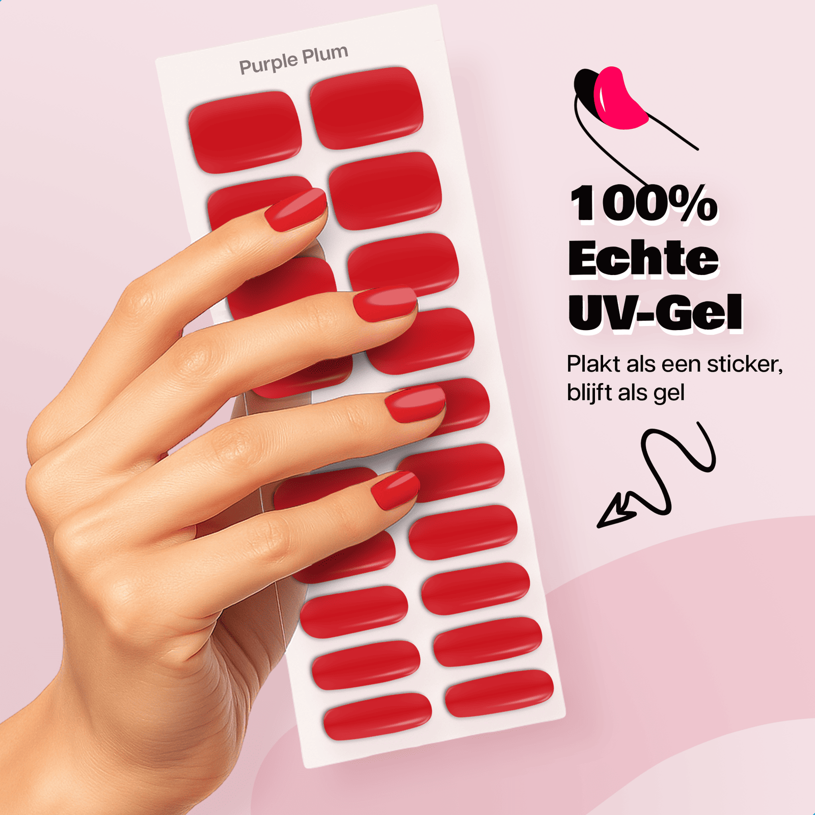 Miss Jules - Gel Nagelstickers Starterset Deep Red