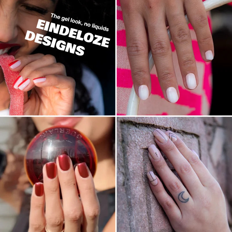 Gel Nail Wrap Starterset Shimmer Red