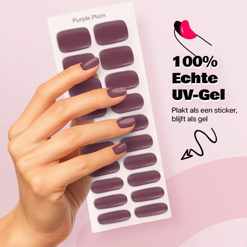 Gel Nail Wrap Starterset Purple Plum