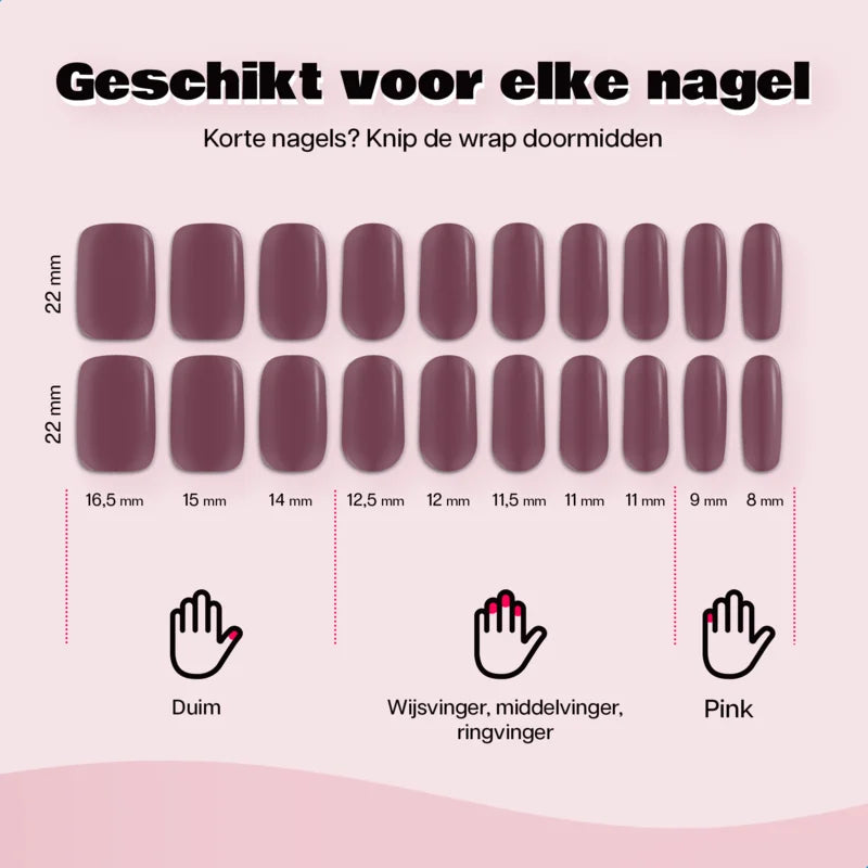 Gel Nail Wrap Starterset Purple Plum