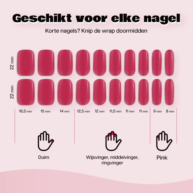 Gel Nail Wrap Magenta Pantone