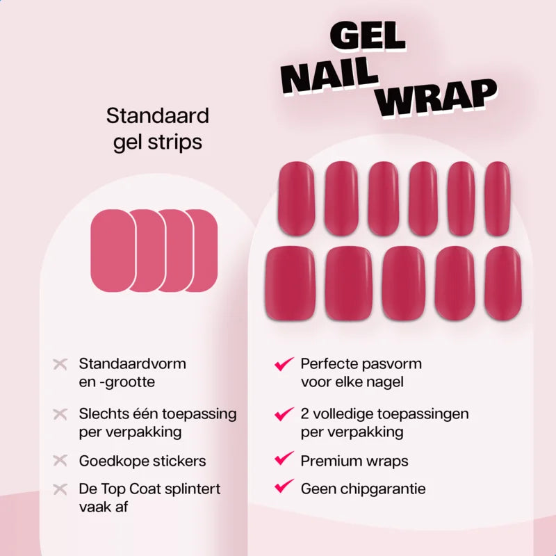 Gel Nail Wrap Magenta Pantone