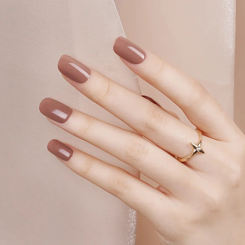 Miss Jules - Gel Nagelstickers Mocca Taupe