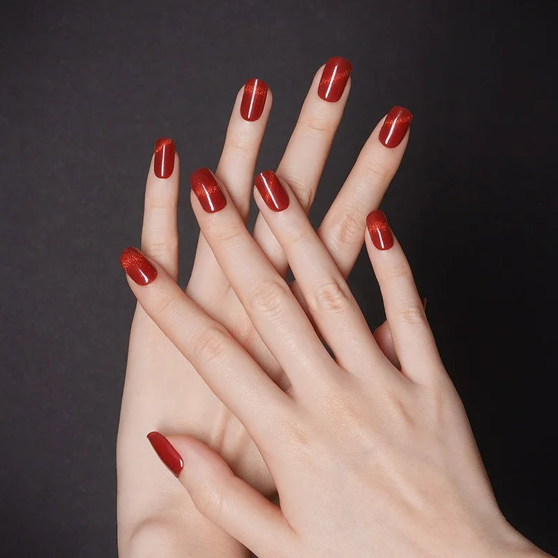 Miss Jules - Gel Nagelstickers Cat Eye Red