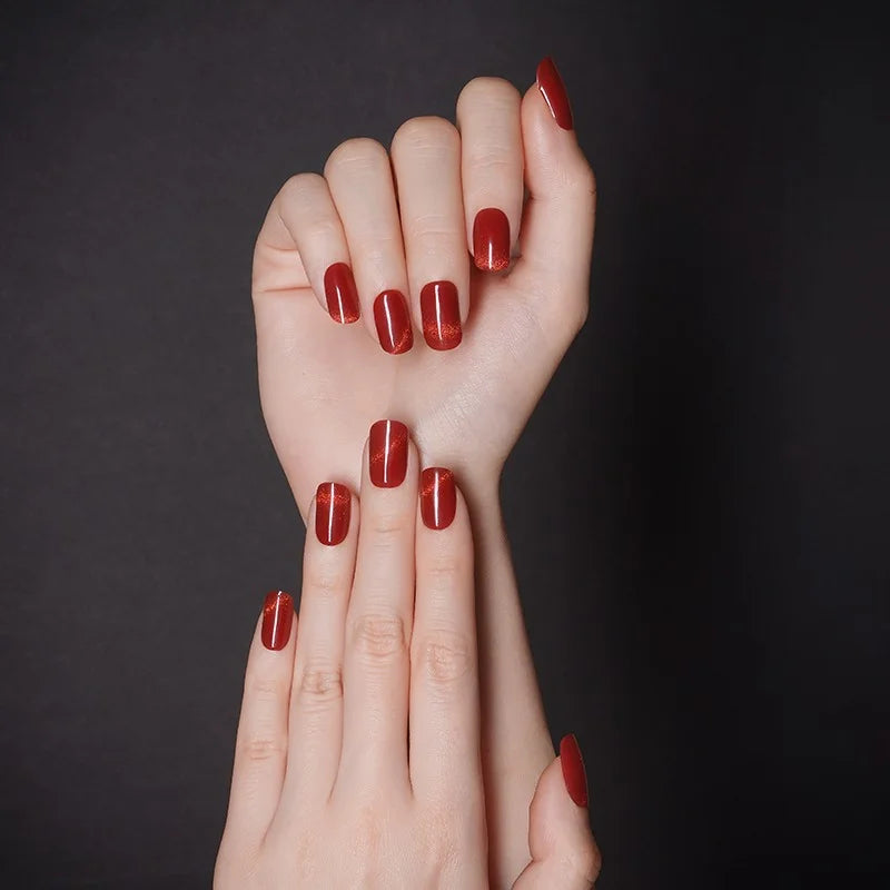 Miss Jules - Gel Nagelstickers Cat Eye Red