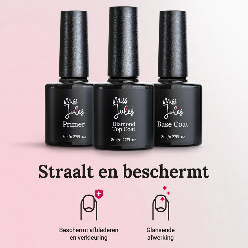 Miss Jules - Primer, Base Coat & Top Coat 24ml