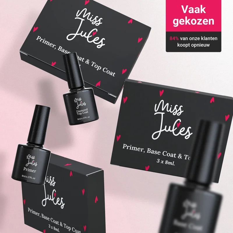 Miss Jules - Primer, Base Coat & Top Coat 24ml