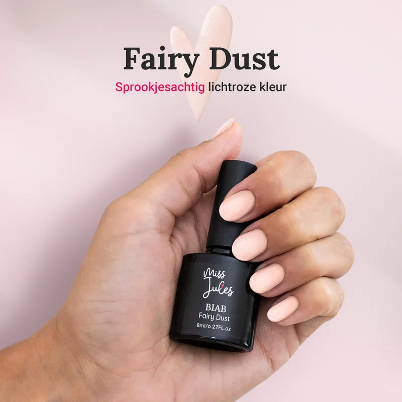 Miss Jules - BIAB Starter Pakket Rose Pink, Fairy Dust, Professionele LED/UV Lamp