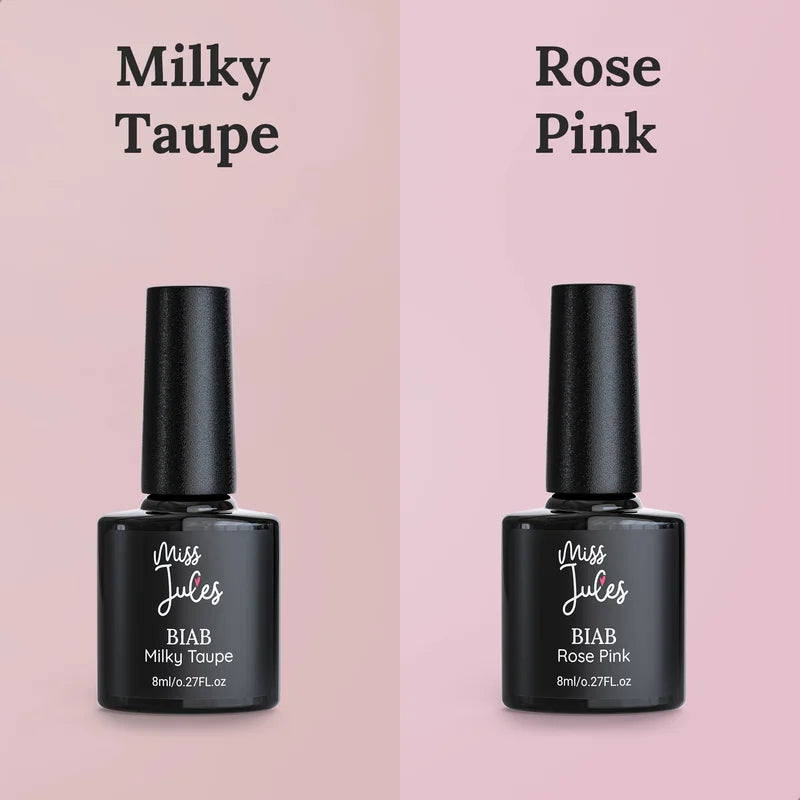 Miss Jules - BIAB Starter Pakket Milky Taupe, Rose Pink
