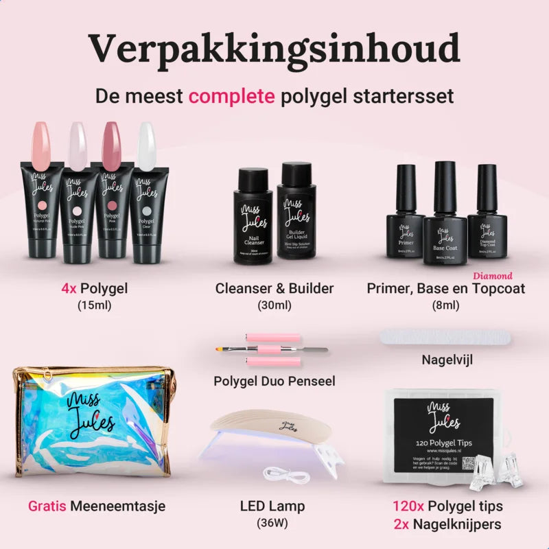 Miss Jules - Polygel - 4 kleuren