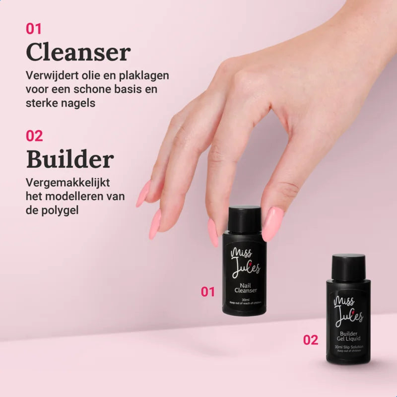 Miss Jules - Polygel Complete Starter Kit 6 kleuren met grote UV lamp