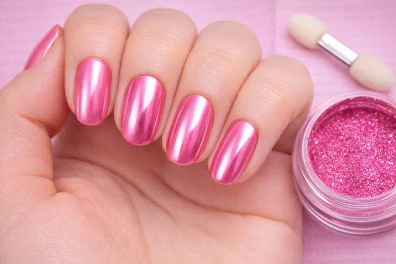 Nail Art met Chrome Poeder