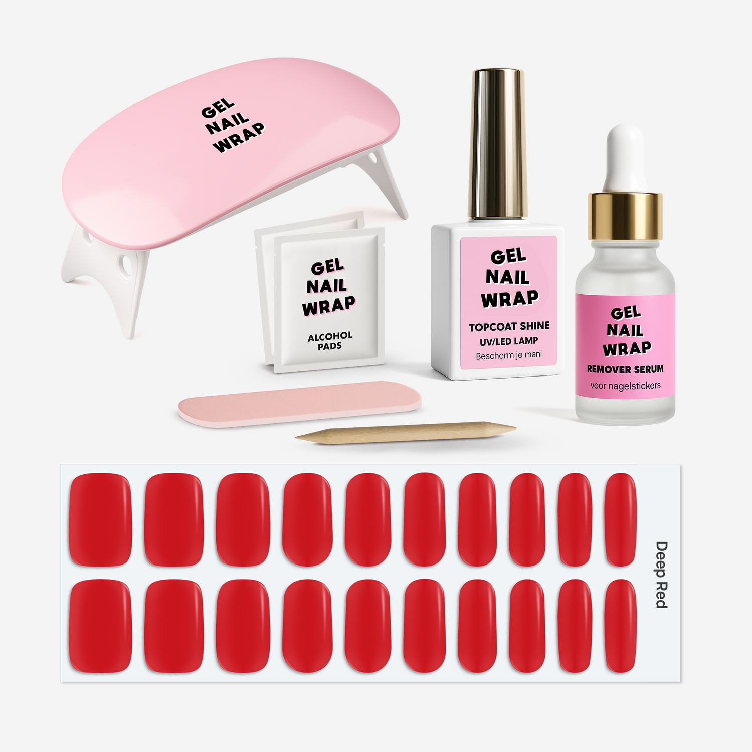 Gel Nagelstickers Starterset Deep Red