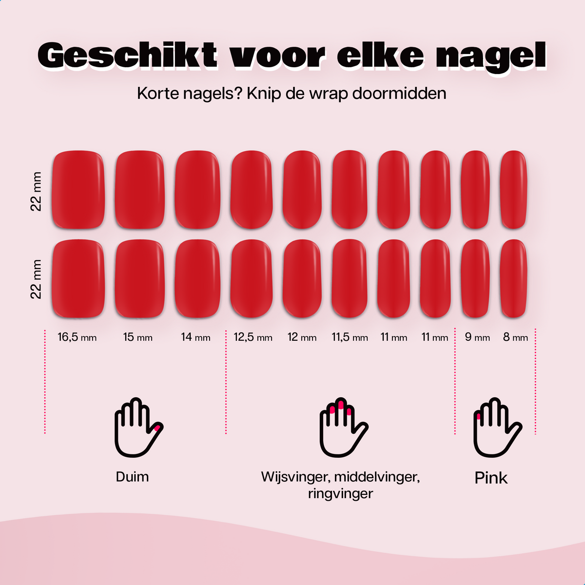 Miss Jules - Gel Nagelstickers Starterset Deep Red