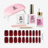 Gel Nail Wrap Starterset Shimmer Red