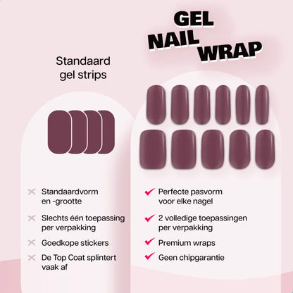 Gel Nail Wrap Starterset Purple Plum