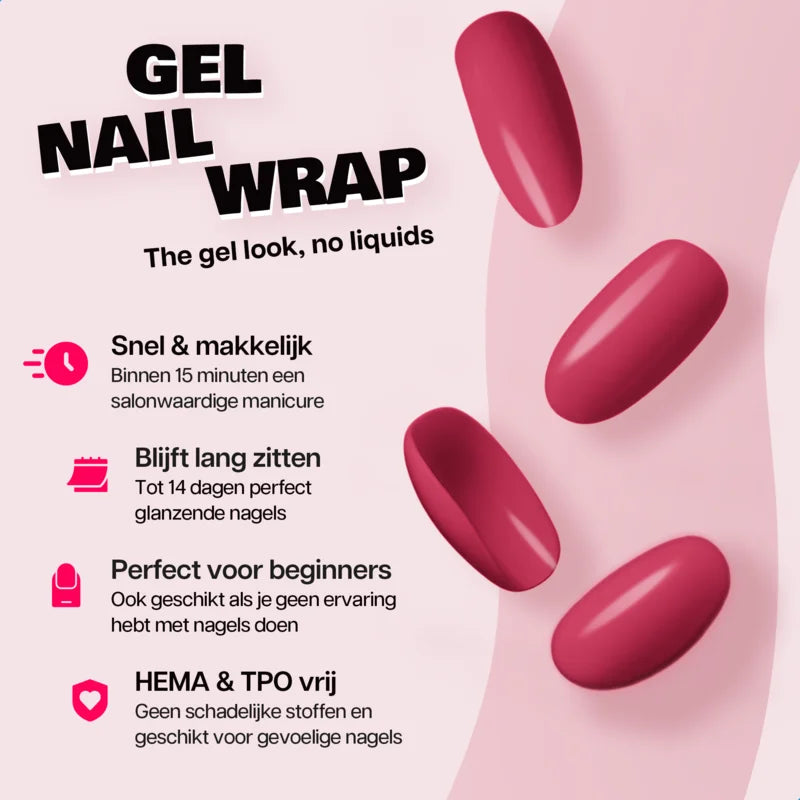 Gel Nail Wrap Magenta Pantone