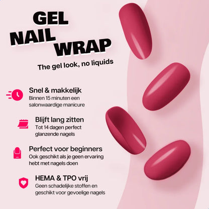 Gel Nail Wrap Magenta Pantone