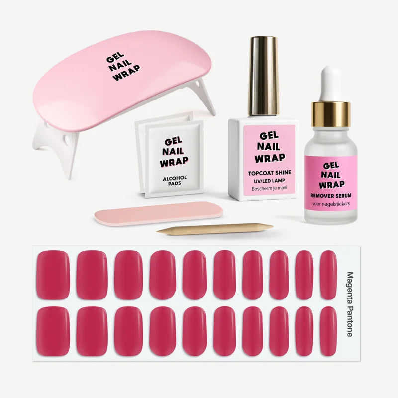 Gel Nail Wrap Magenta Pantone