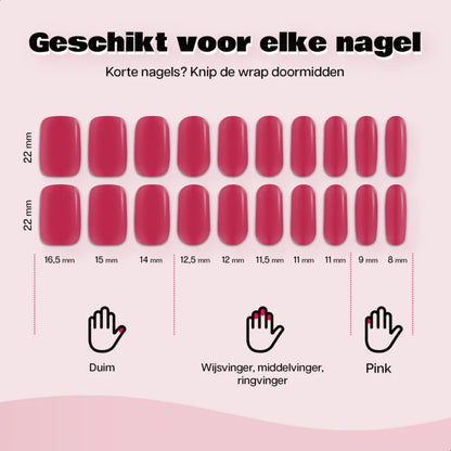 Gel Nail Wrap Magenta Pantone