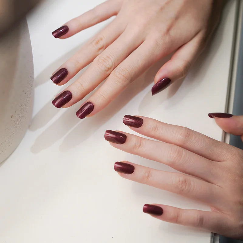 Miss Jules - Gel Nagelstickers Aubergine Glitter