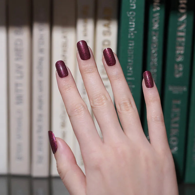 Miss Jules - Gel Nagelstickers Aubergine Glitter