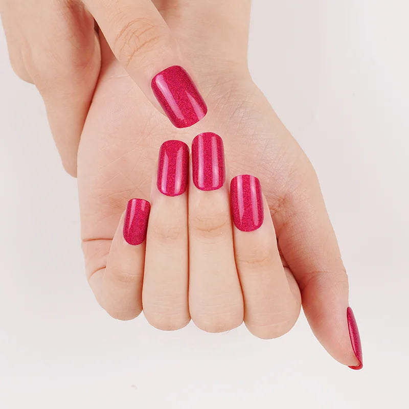Miss Jules - Gel Nagelstickers Magenta Glitter