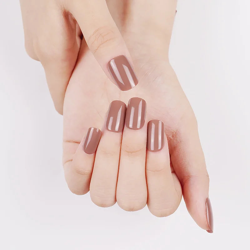 Miss Jules - Gel Nagelstickers Mocca Taupe