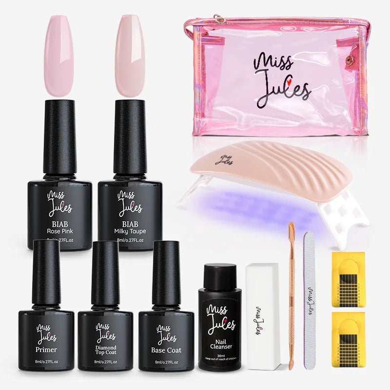 Miss Jules - BIAB Starter Pakket - Milky Taupe - Rose Pink
