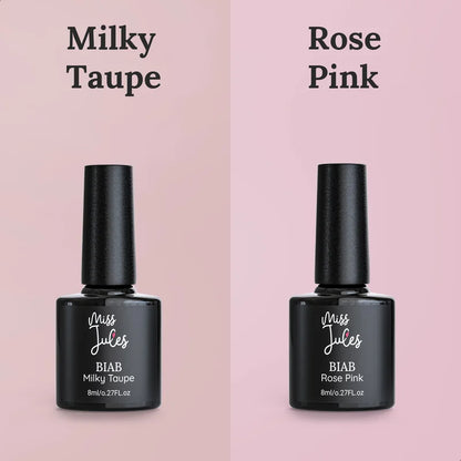 Miss Jules - BIAB Starter Pakket Milky Taupe, Rose Pink