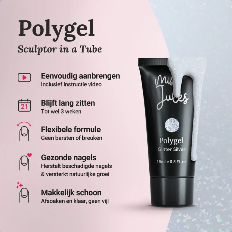 Miss Jules - Polygel Complete Starter Kit 6 kleuren met grote UV lamp