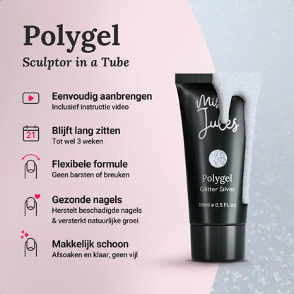 Miss Jules - Polygel Complete Starter Kit 6 kleuren met grote UV lamp