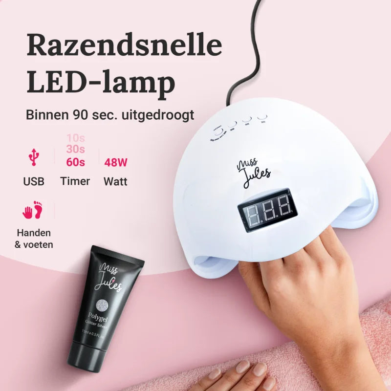 Miss Jules - Polygel Complete Starter Kit 6 kleuren met grote UV lamp