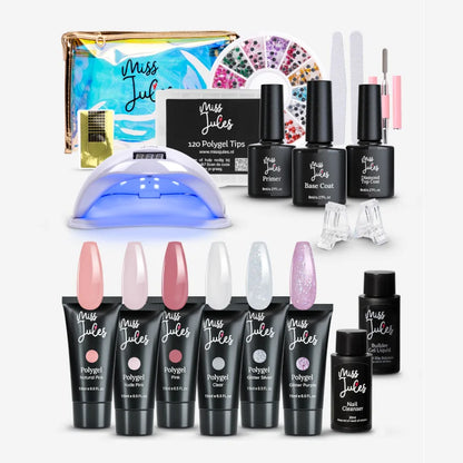 Miss Jules - Polygel Complete Starter Kit 6 kleuren met grote UV lamp