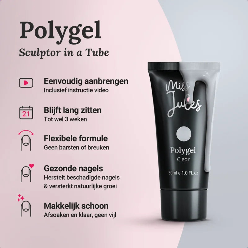 Miss Jules - Polygel Kit 30 ml - Clear