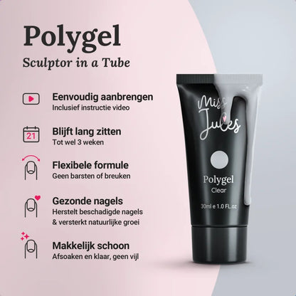 Miss Jules - Polygel Kit 30 ml - Clear
