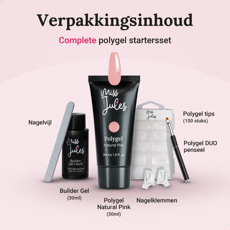 Miss Jules - Polygel Kit Natural Pink