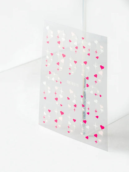 Miss Jules - Witte Roze Hartjes Stickervel